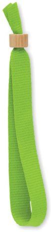 FIESTA Braccialetto RPET 300D eco con chiusura bamboo 34x1,5 cm Personalizzate o neutre