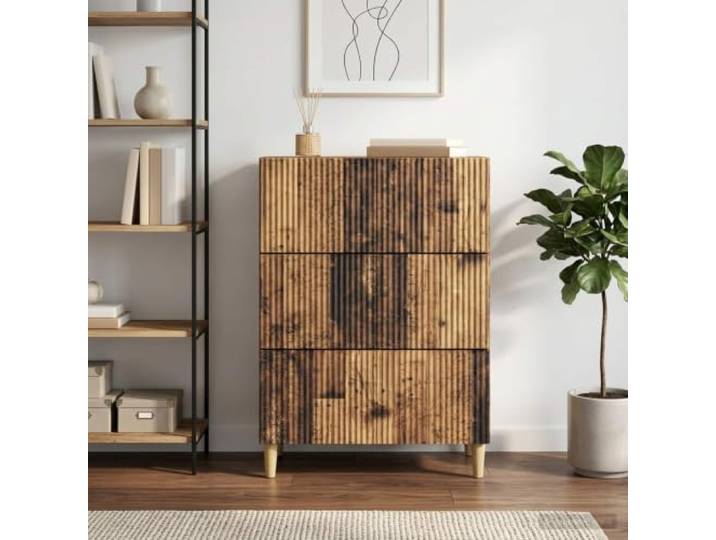 RJPLMFV Kommode mit Schubladen, Holz, 66 cm, Vintage Aufbewahrungsmöbel für Wohnzimmer, rechteckig, feine Füße, schicke Oberfläche, pflegeleicht