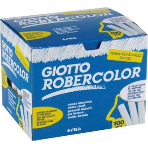GIOTTO-Fila Kreide Robercolor 5388 00, 100 Stück, Tafelkreide, rund, weiß