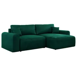 ECKSOFA NELSON Dunkelgrün Velvet