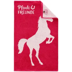 Dyckhoff Kinderfrottierserie 'Pferdefreunde' Pink (Größe: Waschhandschuh 16 x 21 cm)