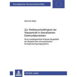 Zur Wettbewerbsfähigkeit der Wasserkraft in liberalisierten Elektrizitätsmärkten, Fachbücher von Dominik Möst