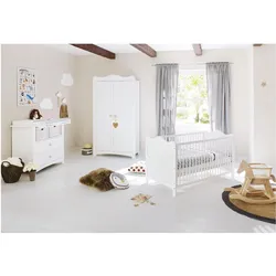 Pinolino, Komplett-Babyzimmer, 100023B (Kinderkleiderschrank, Wickelkommode)