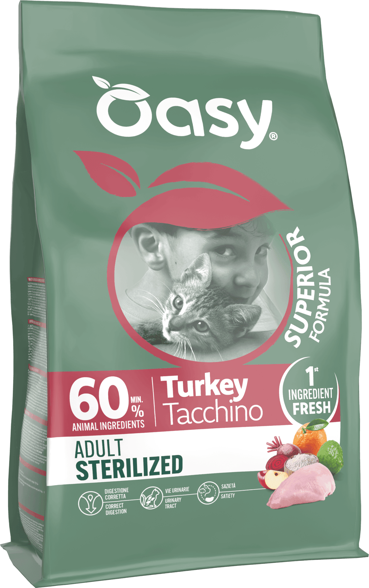 Oasy Cat Adult Sterilized al Tacchino 300G