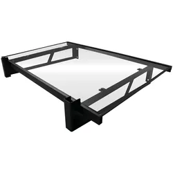 Wasabi - Vordach Haustür 120x100cm – Massives Polycarbonat 2,7mm – Eisenhalterungen – Einfache Montage