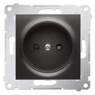 Kontakt Simon Steckdose SIMON54 Single b/u 16A IP20 mit Shutter anthrazit - DG1Z.01/48 (DG1Z.01/48)
