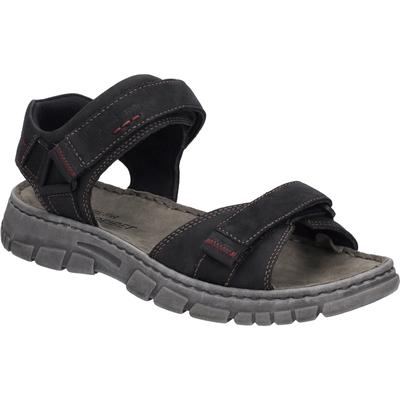 Sandale JOSEF SEIBEL "Brendan 01, schwarz", Herren, Gr. 46, schwarz, Obermaterial: 100% Rindsleder Leather cow., Schuhe Sandale