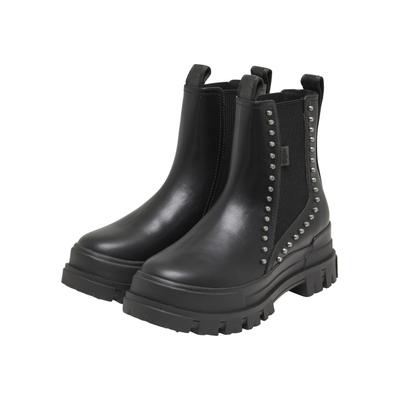 Stiefel BUFFALO "Buffalo ASPHA CHELSEA STUD - VEGAN NAPPA", Damen, Gr. 38, schwarz, Polyurethan, unifarben, Schuhe Stiefel