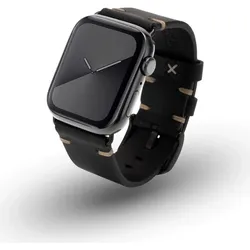 JT Berlin Watchband Alex II Vintage (Edelstahl, Kalbsleder, Leder), Uhrenarmband, Braun, Schwarz