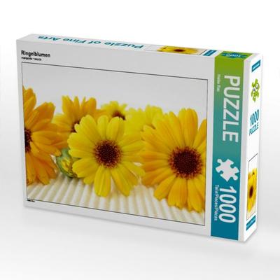 CALVENDO Puzzle Ringelblumen | 1000 Teile Lege-Größe 64x48cm Foto-Puzzle für glückliche Stunden