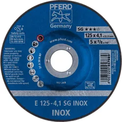 PFERD TOOLS Schruppscheibe E Leistungslinie SG INOX für Edelstahl - 62212423