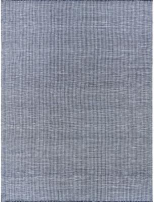 EXQUISITE RUGS Lenzi Indoor/Outdoor Flatweave PET yarn Blue Area Rug.