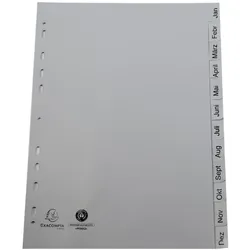 Exacompta Ordnerregister Vollformat Jan.-Dez. DIN A4