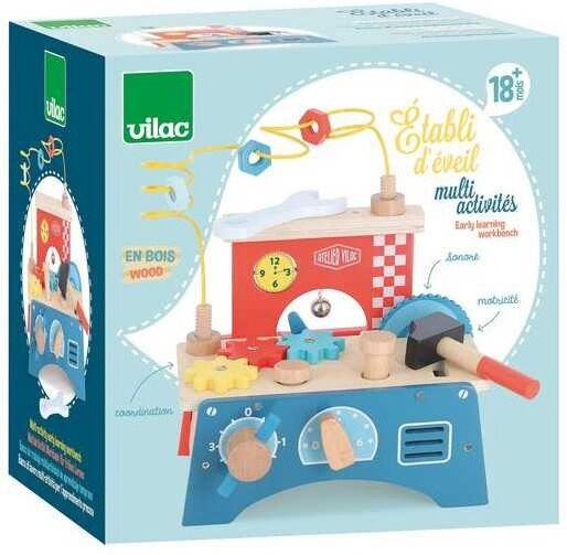 Jeu d'éveil en bois Établi multi-activités - Vilac