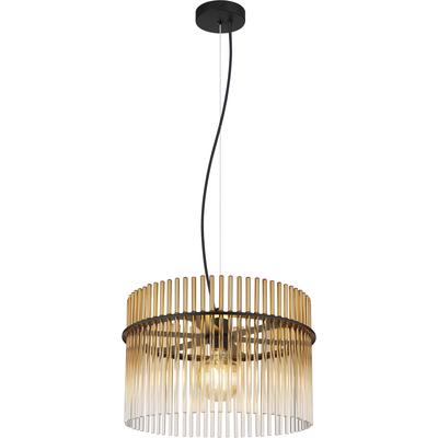 GLOBO LIGHTING Hängeleuchte "GORLEY", gold (amberfarben), Ø 40cm H: 150cm, 1 Stk., Leuchten, Hängelampe/Pendelleuchte/Esszimmer/Wohnzimmer/Esstisch, Hängeleuchte