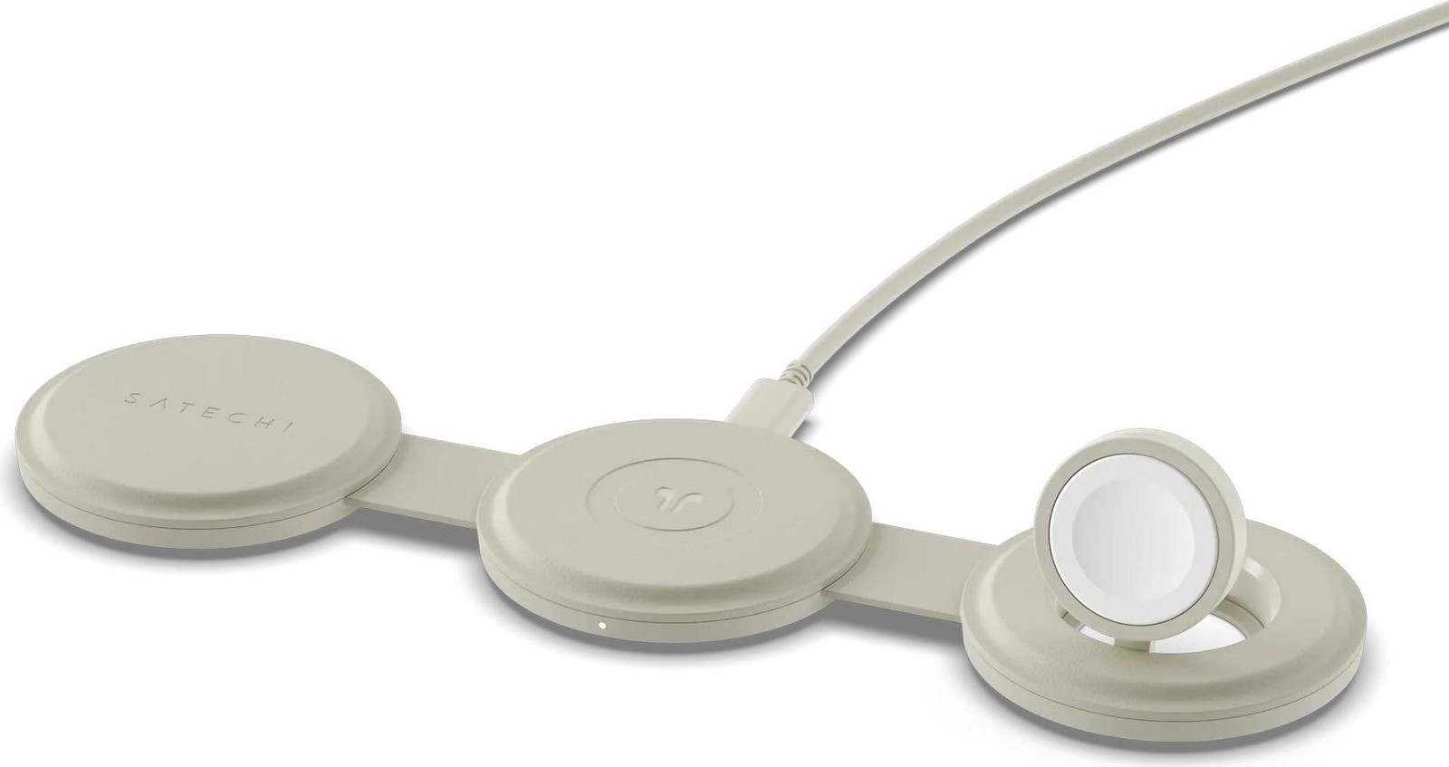 Satechi OntheGo 3-in-1 Draadloze Oplader - Beige
