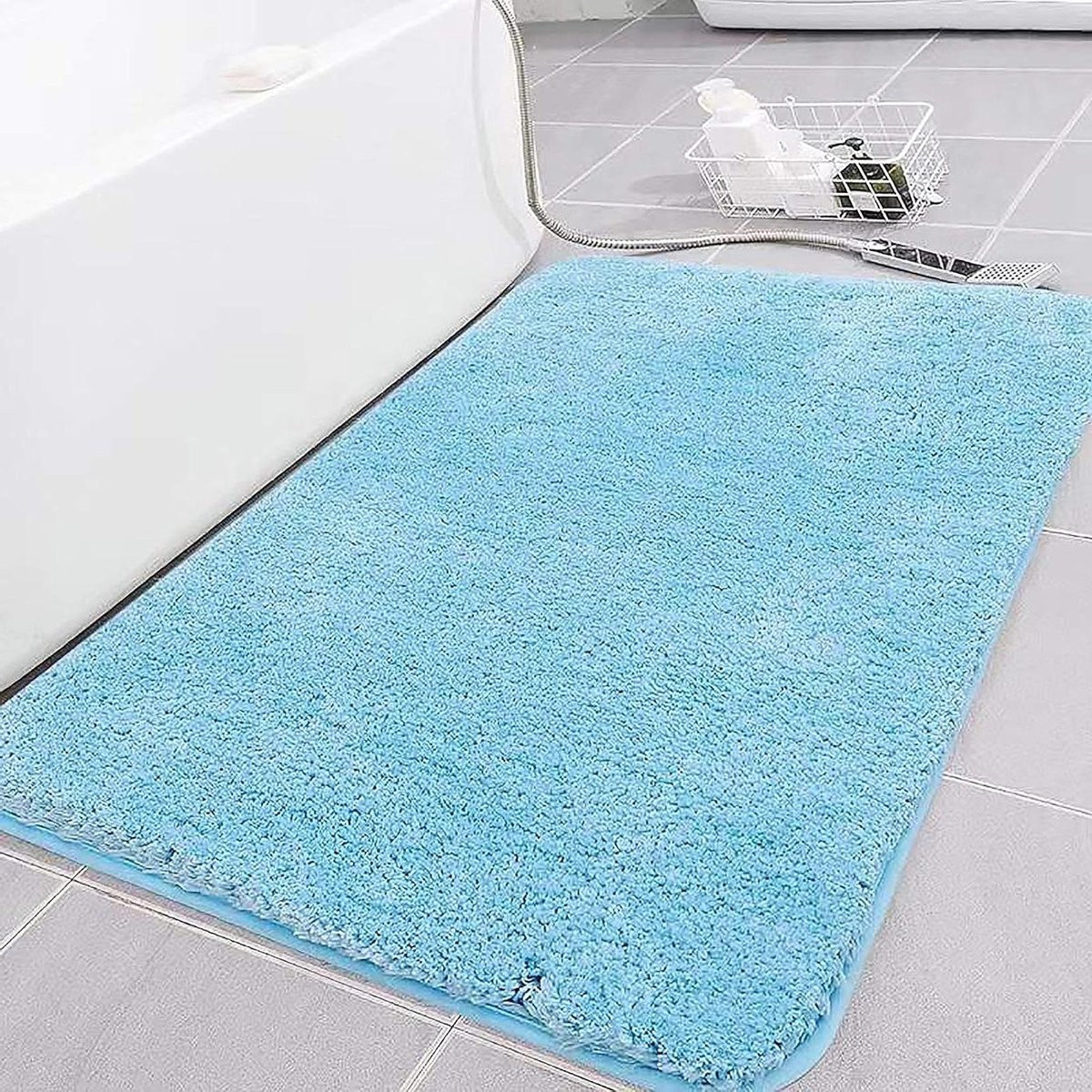 Azuurblauw Badkamermat Douchetapijt - Ultra Absorberend en Zacht - 140 x 200 cm