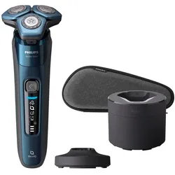 Philips, Rasierapparat, SHAVER Series 7000 S7786/55 Rotationsrasierer Schwarz Blau
