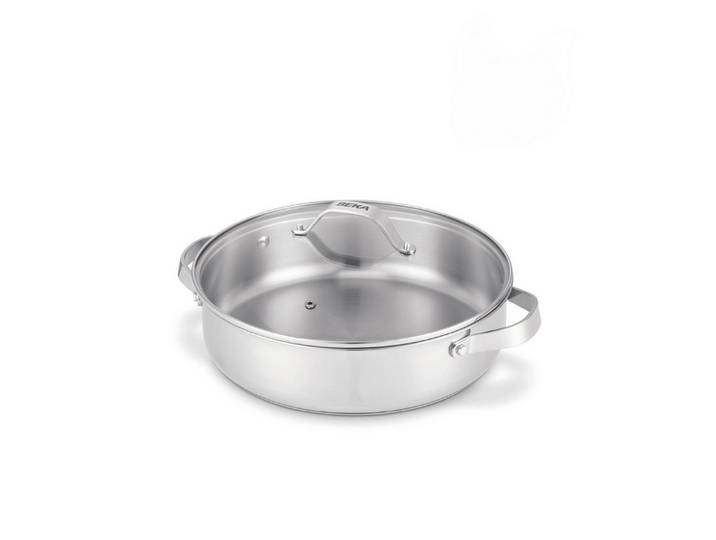 Beka Bratpfanne BEKA CICLA Großraumpfanne mit 2 Griffe und Deckel 28cm