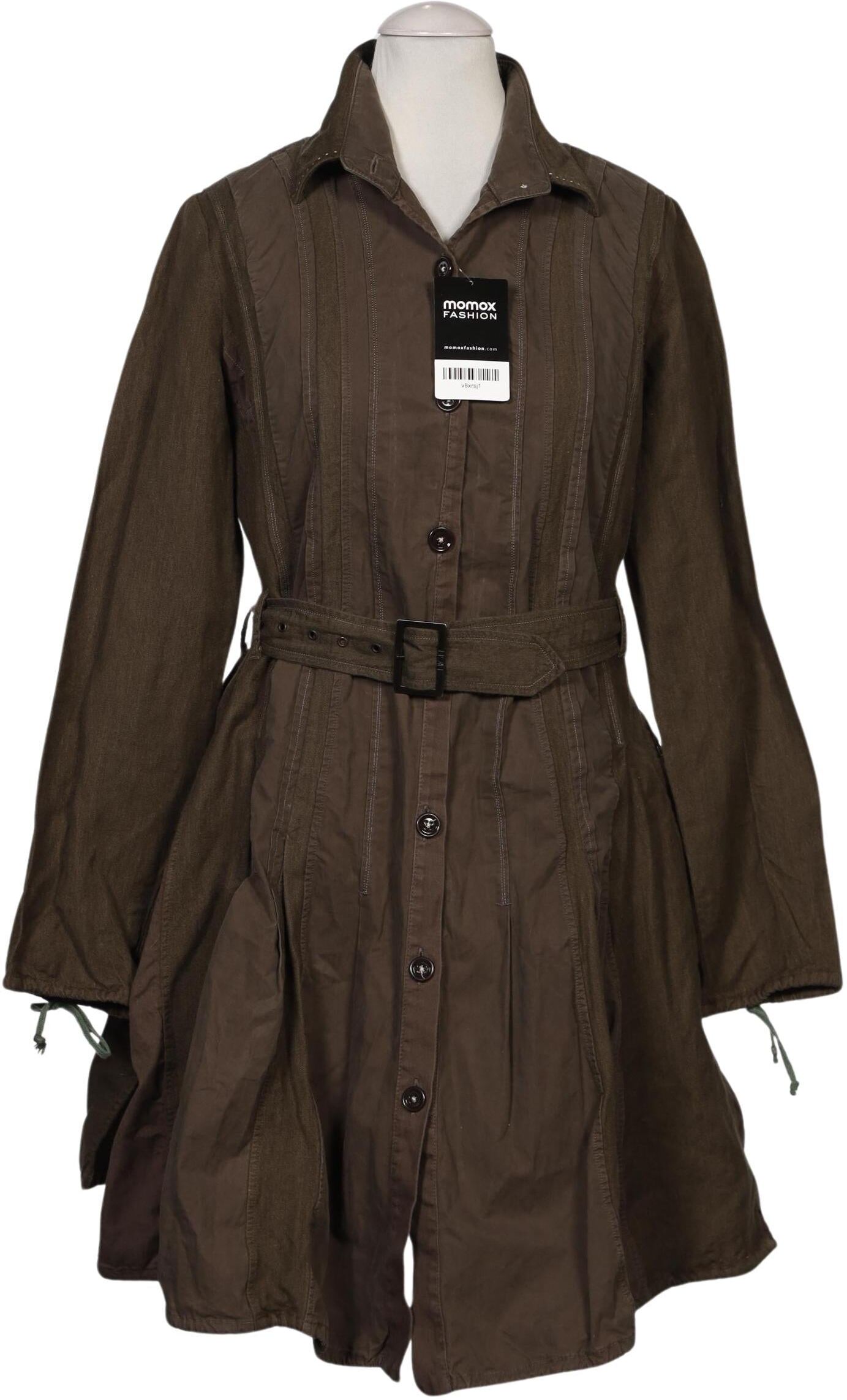 High Damen Kleid, Braun, Gr. EU 34, Leinen / Wolle / Baumwolle - Second Hand