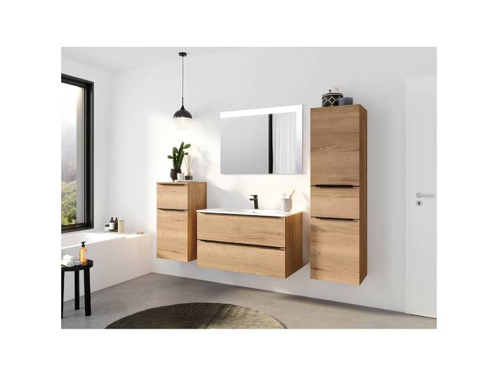 Waschtisch MYBA II 100cm Weiß/Eiche Dekor