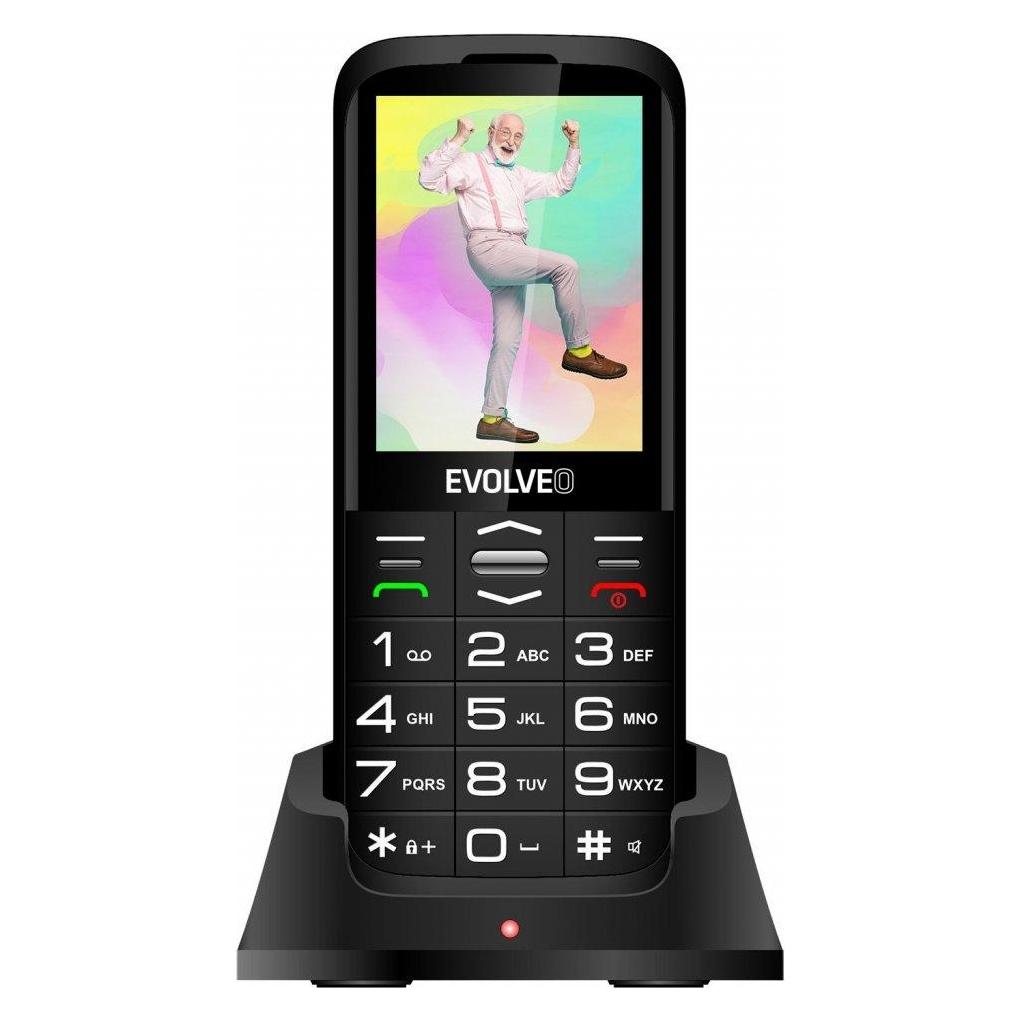 Evolveo EasyPhone XO, mobilní telefon pro seniory s nabíjecím stojánkem (černá barva) (2.80", 0.30 Mpx) (EP-630-XOB)