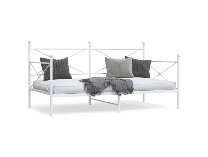 Moderne Lit de repos - sans matelas - blanc - 100x200 cm - acier - Lit couchage @FR 2557