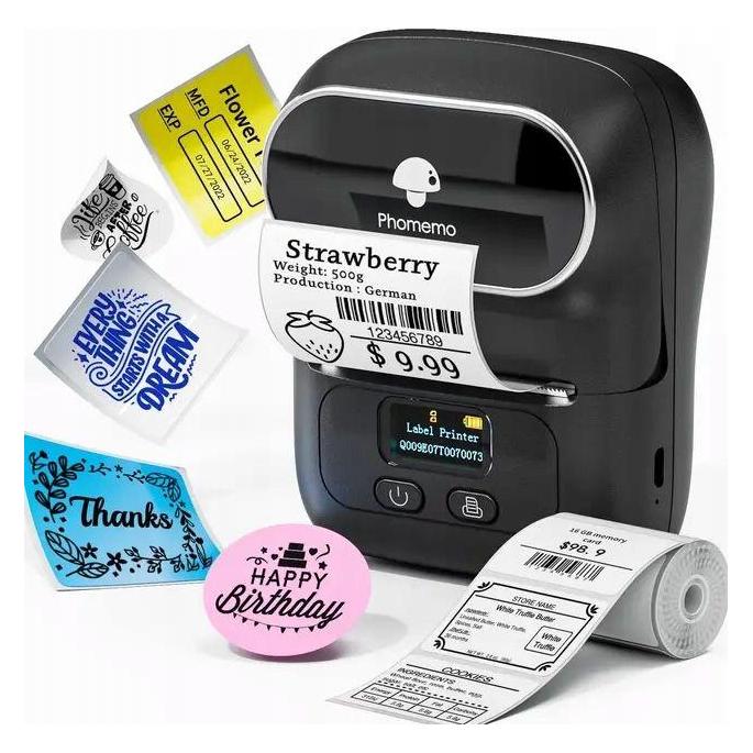 Phomemo M110 Etikettendrucker - Bluetooth-Thermodrucker - Schwarz - 203 DPI - 50 mm Breite (43697090)