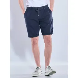 engbers Herren Chino-Bermuda mit Tunnelzug Blau regular uni - 54