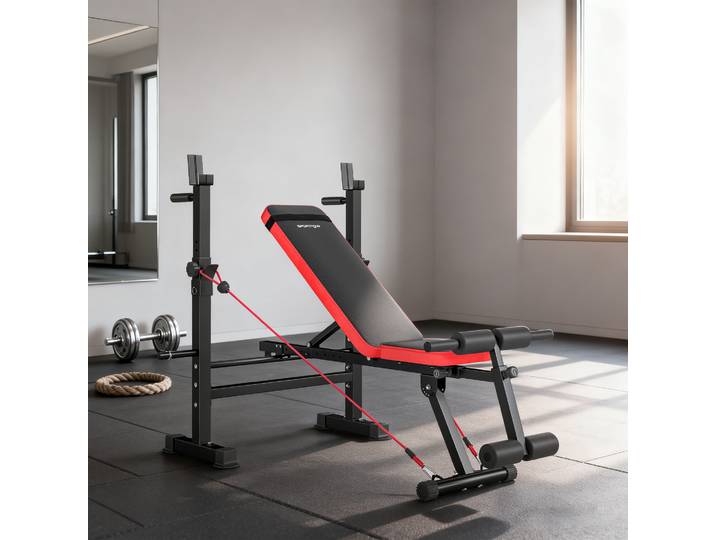 SPORTNOW Banc Musculation Multifonction Dossier Réglable Noir
