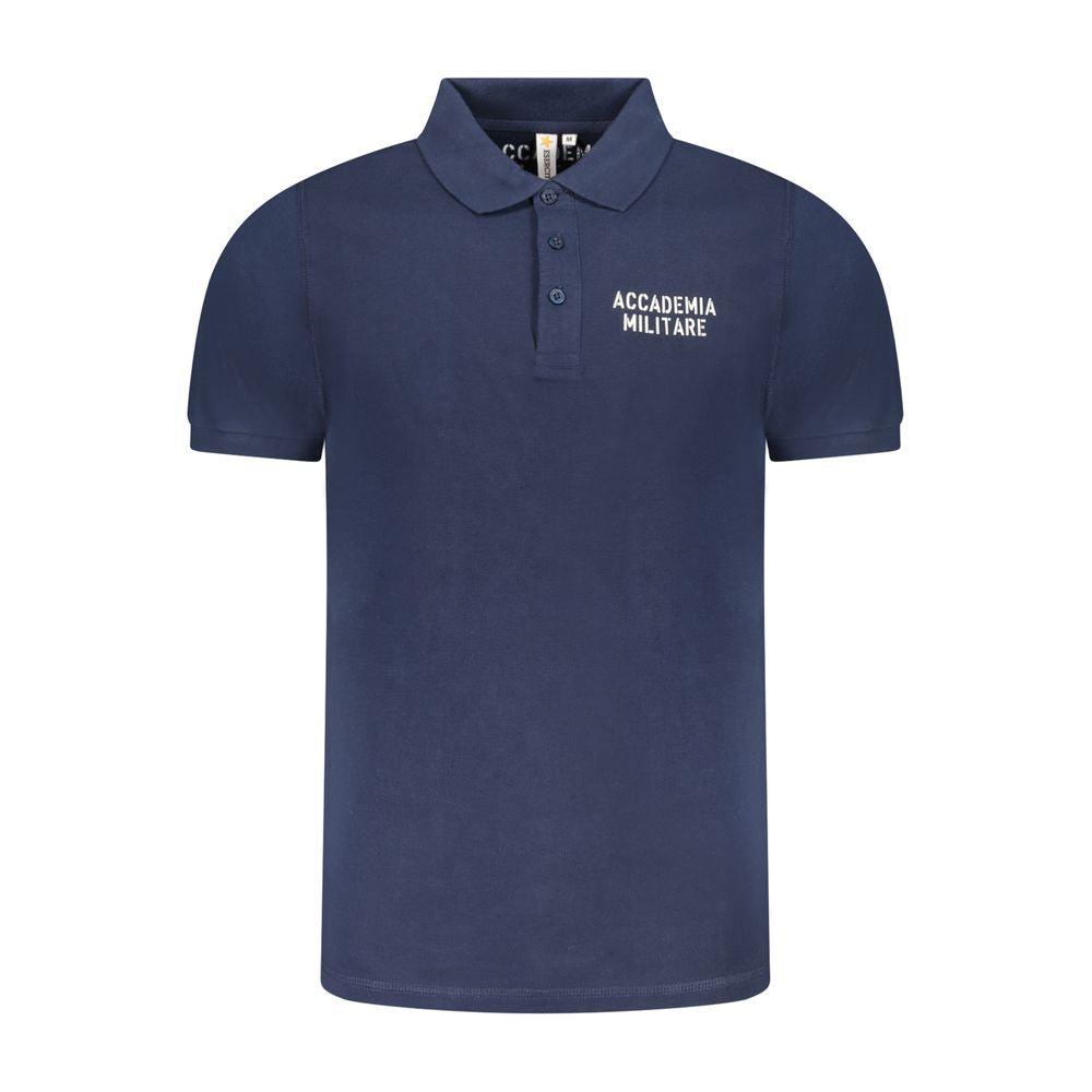 Accademia Militare Blaue Baumwolle Herren Polo