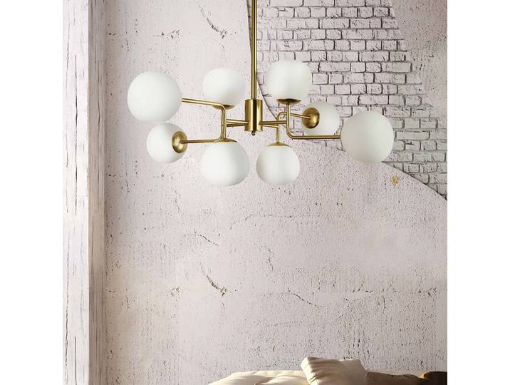 Lustre Erich - Type B 96 x 27 x 57cm Laiton/Laiton Verre dépoli / Métal mixte E14