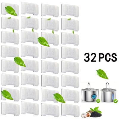 Uplifted Finds Replacement Activated Carbon Filter For Pet Water Fountain 32 Pcs