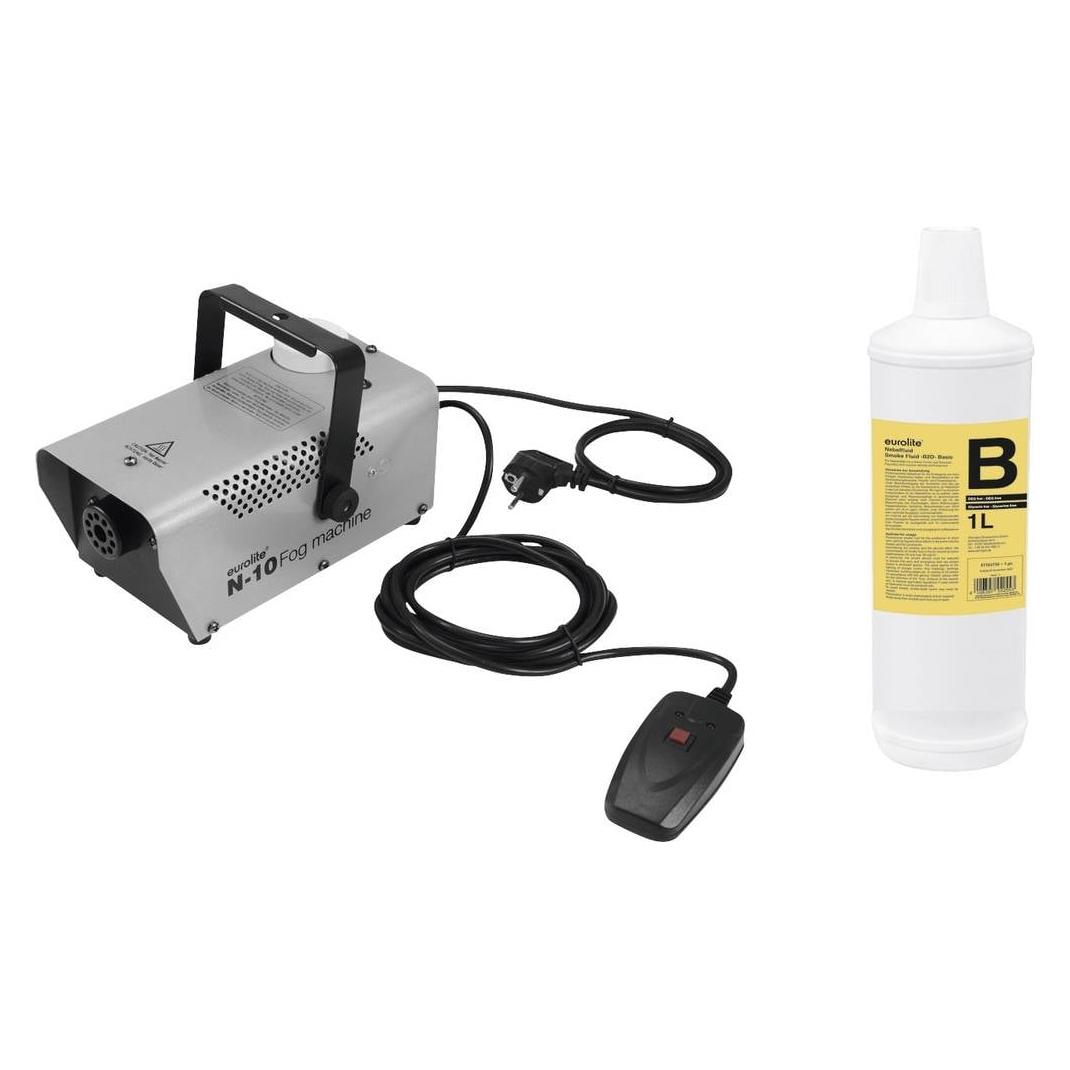 Eurolite Set N-10 silber + B2D Basic Nebelfluid 1l (20000538)
