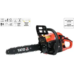 Yato, Kettensäge, Motor-Kettensäge Pro 45 cc Führungsschiene 40 cm (Benzin Kettensäge)