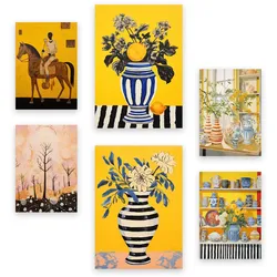 POSTER Set Mit 6 Kräftiger Lebendiger In Vielseitiger Stil A3 & A4 Rahmenlos