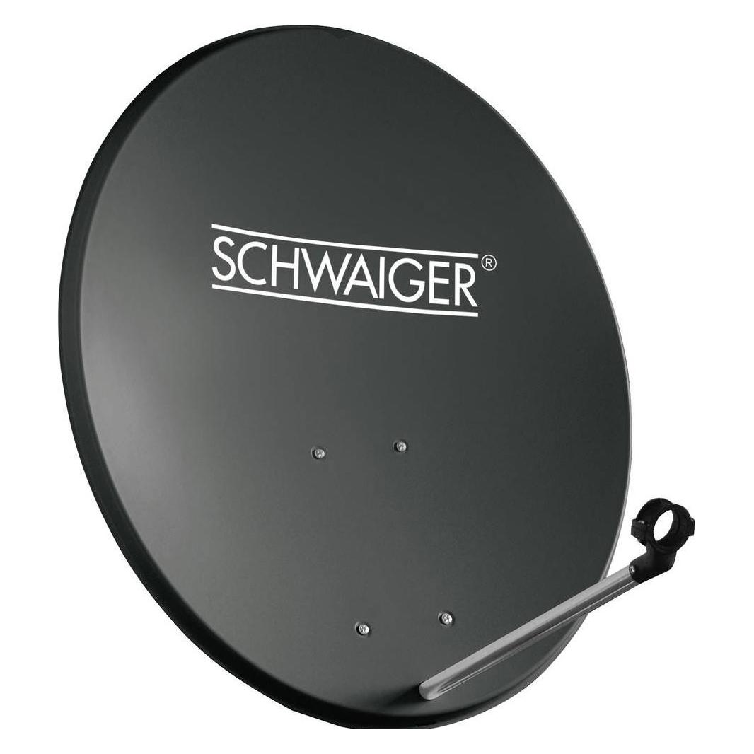 Schwaiger SAT Anlage 60 cm Twin-LNB (Parabolantenne, DVB-S / -S2) (SPI5501SET2)