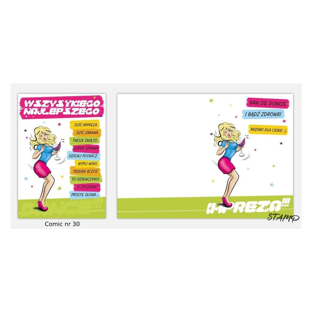 Stamp Comic B6 Karte + Umschlag Muster Nr. 30 (40937735)