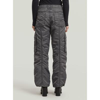 Cargohose G-STAR "Mega Cargohose", Damen, Gr. 32, grau (coated vintage khaki), Obermaterial: 100% Polyimid, Hosen Cargohose