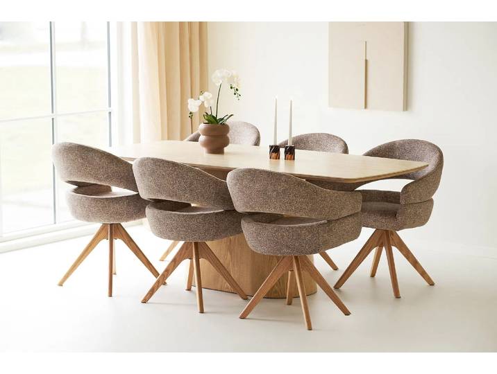 Esstisch Virella - Holzoptik - Natur und Stein - Luxusbetten24
