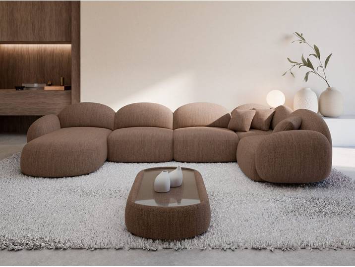 Sofa Dreams Wohnlandschaft XL Wohnlandschaft Mirello U-Form aus Stoff, Wohnlandschaft, U-Form, Moderne Wohnlandschaft in U-Form, 2 Zierkissen inklusive