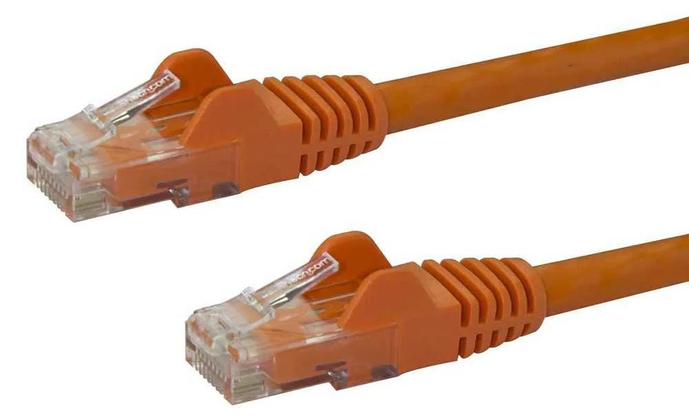 StarTech Cat6 UTP patchkabel met RJ45 connectoren zonder haakjes, Oranje, 0,5 meter