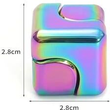 Uplifted Goods Metal Cube Fidget Spinner multicolor
