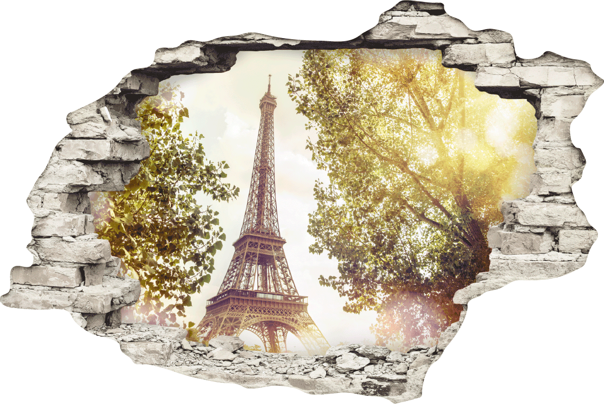 Ambiance-sticker Sticker trompe l'oeil Paris ville lumière