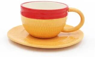 Uplifted Trends One Piece Hat Shaped Ceramic Mug With Saucer For Anime Fans luffy