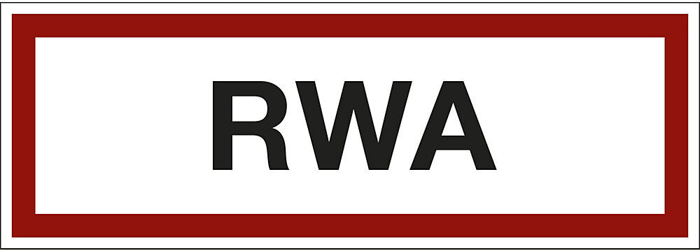 kaiserkraft Brandschutzkennzeichen für die Feuerwehr, RWA, VE 10 Stk, Folie, LxH 297 x 105 mm