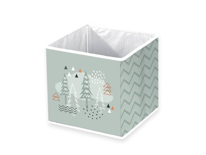 Herding babybest Boîte de rangement\, Nordic Forest\, 30 x 30 x 30 cm\, boîte pliable\, verte
