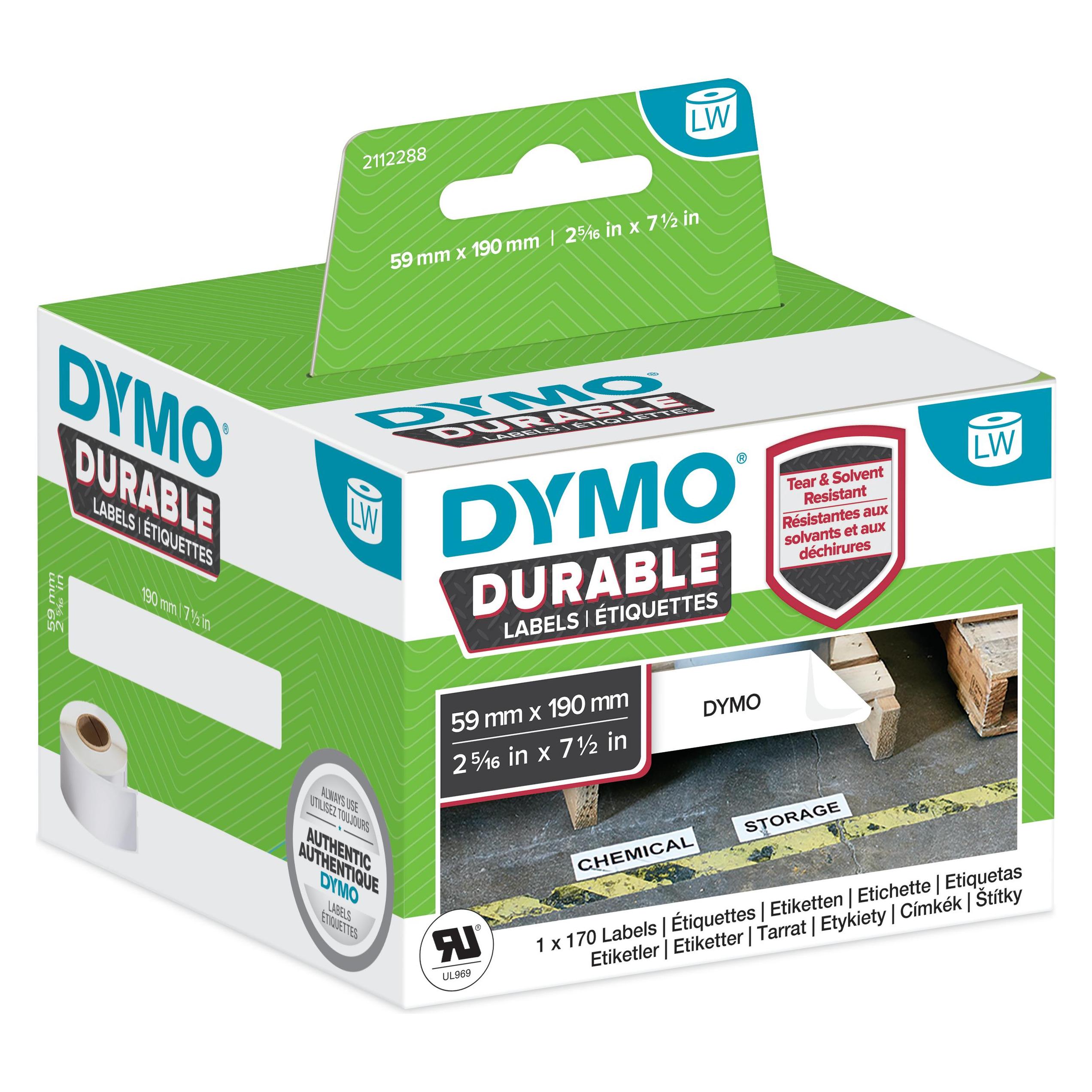Dymo LW-Kunststoff-Etiketten, 1 Rolle a 170 Etiketten (2112288)