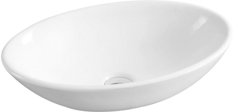 Latitude Run 7529 Ceramic 52cm x 32cm Oval Countertop Basin White 32mm W