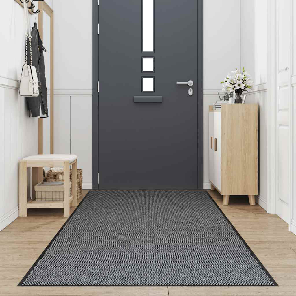 Ebern Designs Non-Slip Indoor / Outdoor Door Mat Anthracite 115cm W x 400cm L